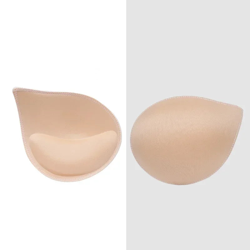 Accesorios redondos para mujer, traje de baño de esponja 3D, sujetador de realce de pecho, relleno, potenciadores de pecho, inserto de espuma, copa triangular para el pecho, 2 uds.