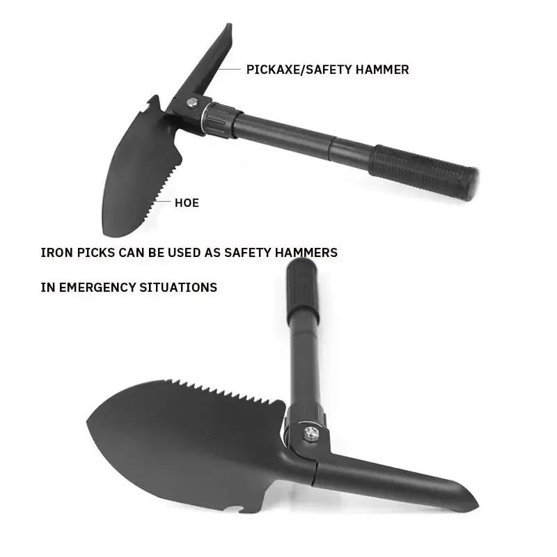 Pala de ingeniero, pala militar para exteriores, pala militar plegable multifuncional, vehículo, pala de pesca para acampar, púa, 1 ud.