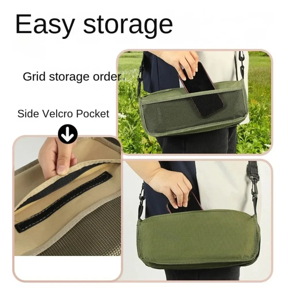 Taburetes plegables para ocio, camping y senderismo al aire libre, taburetes portátiles estilo bolso de hombro que se pueden almacenar fácilmente