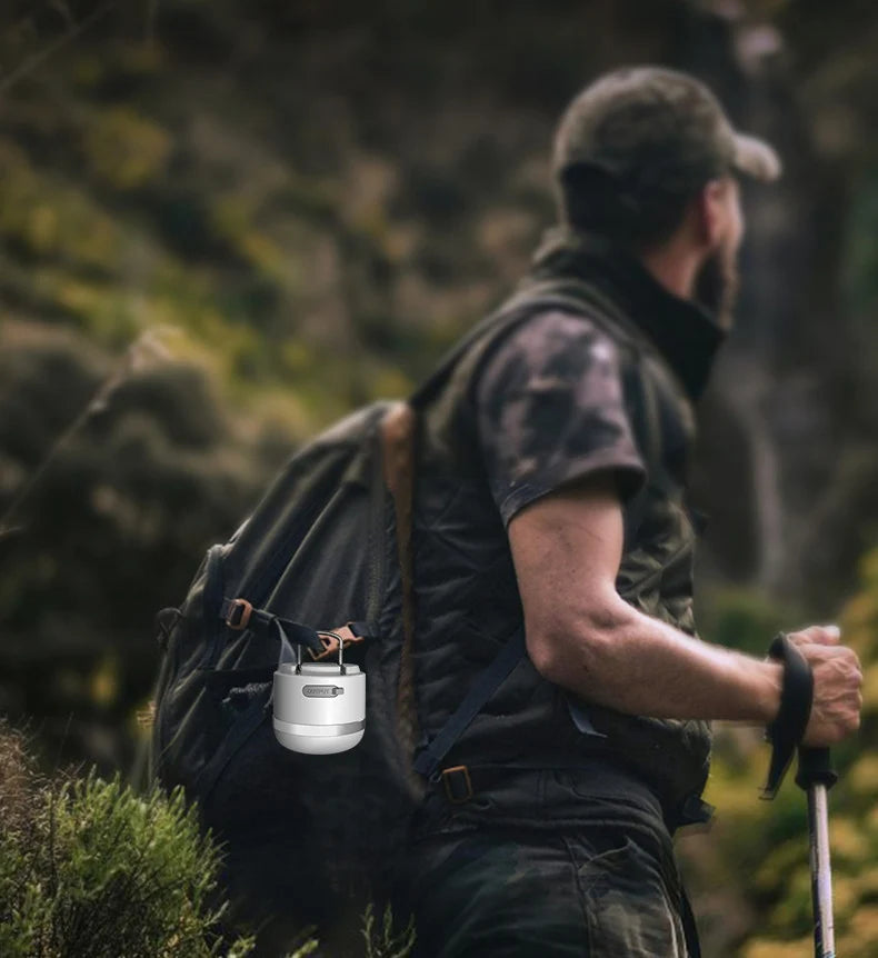 Linterna de Camping portátil, luz de trabajo de emergencia de 660 lúmenes, 4 modos de atenuación, linterna impermeable para exteriores, lámpara de tienda recargable por USB