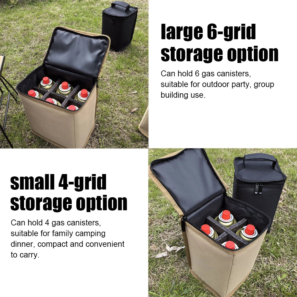 Bolsa de almacenamiento para tanques de Gas para acampar, funda protectora portátil para cilindro de combustible, bolsa de transporte ligera para campamento, anticolisión para cocinar al aire libre