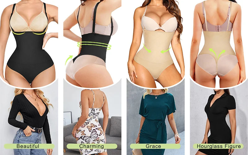 Body moldeador de cuerpo completo para mujer, ropa interior adelgazante con Control de barriga, levantador de glúteos, corsé moldeador de Abdomen con realce