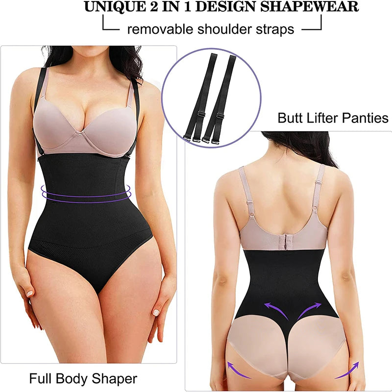 Body moldeador de cuerpo completo para mujer, ropa interior adelgazante con Control de barriga, levantador de glúteos, corsé moldeador de Abdomen con realce