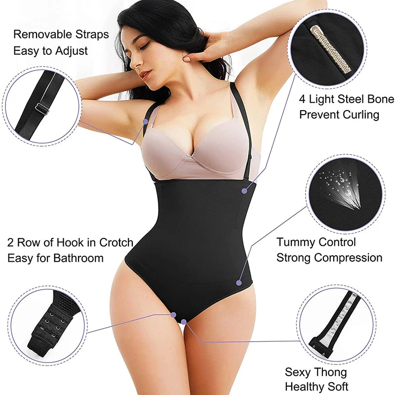 Body moldeador de cuerpo completo para mujer, ropa interior adelgazante con Control de barriga, levantador de glúteos, corsé moldeador de Abdomen con realce