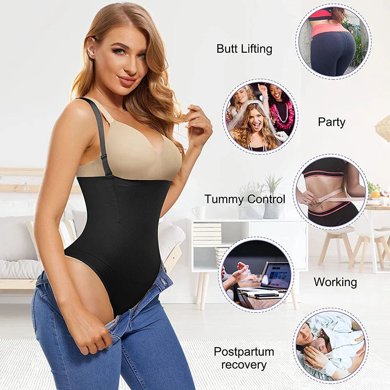 Body moldeador de cuerpo completo para mujer, ropa interior adelgazante con Control de barriga, levantador de glúteos, corsé moldeador de Abdomen con realce