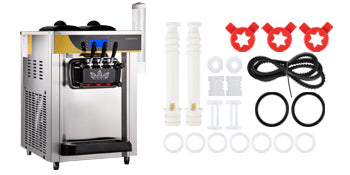 SucceBuy-máquina para hacer helados, rendimiento de 22-30L/H, 2200W, máquina de servicio suave para encimera, yogur helado para restaurante, Snack Bar