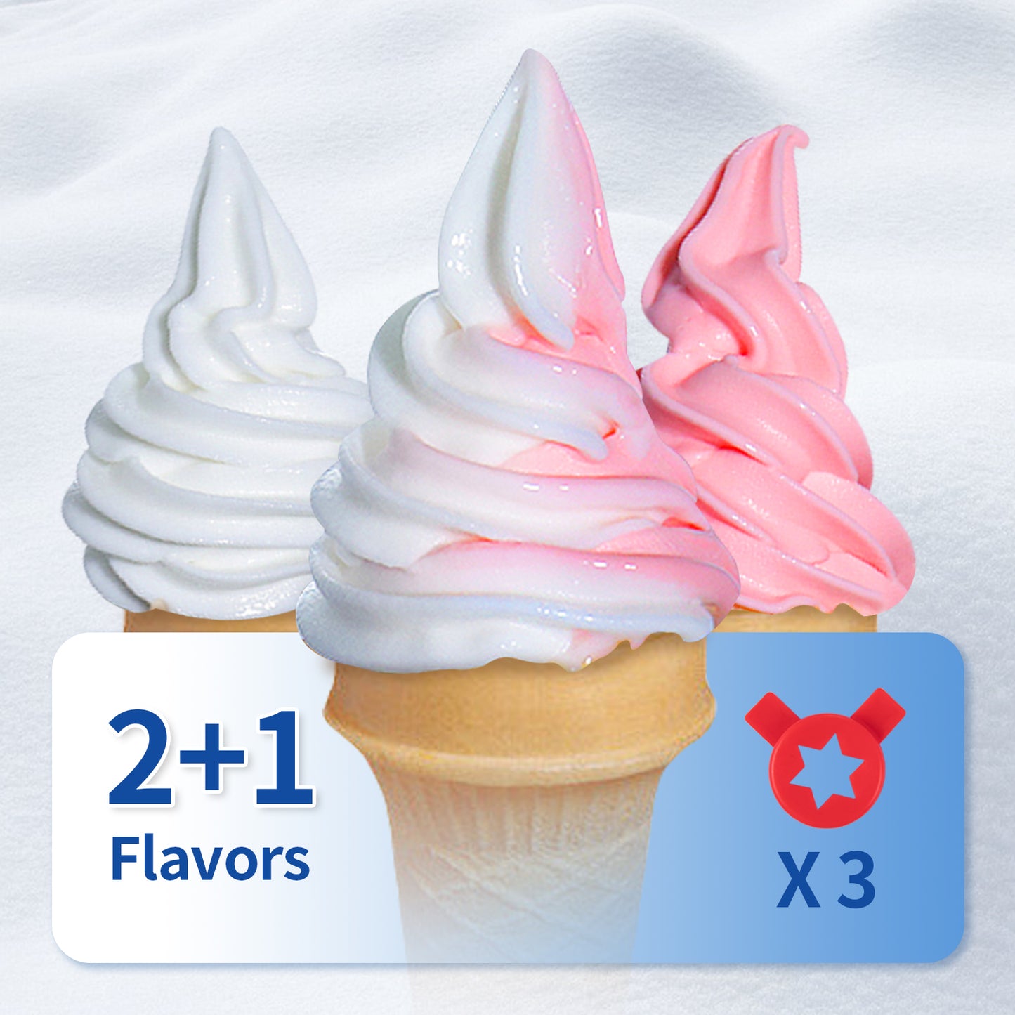 SucceBuy-máquina para hacer helados, rendimiento de 22-30L/H, 2200W, máquina de servicio suave para encimera, yogur helado para restaurante, Snack Bar