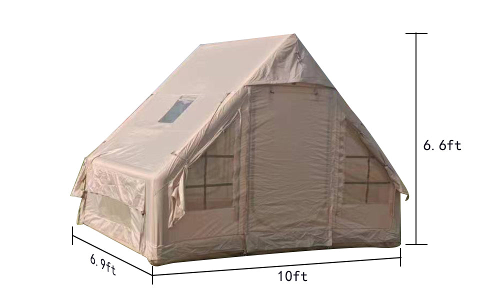 Tienda inflable para acampar con bomba manual, tienda de campaÃ±a, tienda de campaÃ±a Glamping, tienda de aire de 4 estaciones, fÃ¡cil instalaciÃ³n, impermeable, Oxford al aire libre