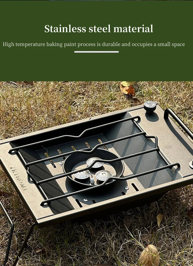 Estufa de Gas para acampar Igt, 1 unidad, quemador de Gas IGT de alta potencia de 8000W, parrilla de brasero plegable, quemador de acero inoxidable, cocina