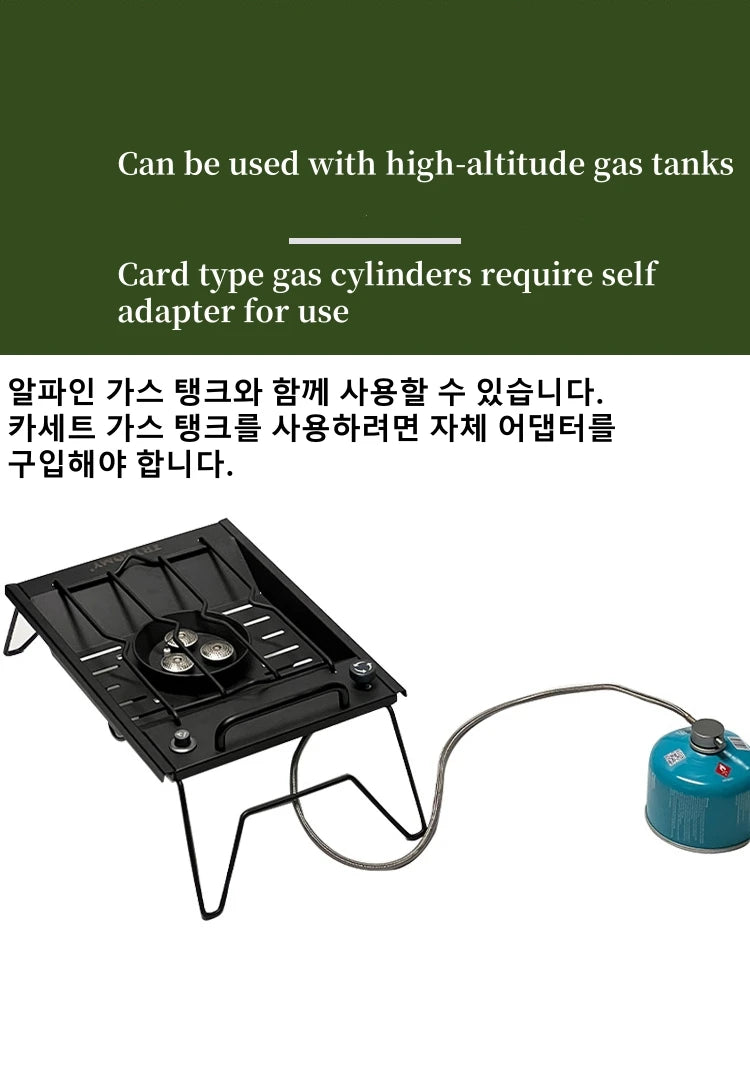 Estufa de Gas para acampar Igt, 1 unidad, quemador de Gas IGT de alta potencia de 8000W, parrilla de brasero plegable, quemador de acero inoxidable, cocina