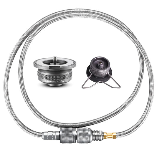 Adaptador de estufa de Gas para acampar, adaptador de Gas butano, convertidor de manguera de extensión, adaptador de quemador al aire libre, equipo de utensilios de cocina para acampar