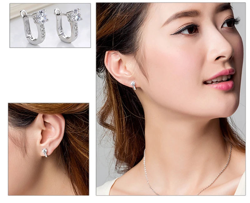 Joyería Fina, pendientes de plata de ley 925 con incrustaciones de pendientes de flores de cristal de circón, joyería encantadora para mujer, regalo de compromiso