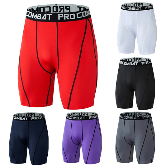 Pantalones cortos de culturismo para Hombre, bragas de gimnasio con entrepierna para entrenamiento fÃ­sico, medias de compresiÃ³n elÃ¡sticas para mÃºsculos vivos, mallas ajustadas para Hombre
