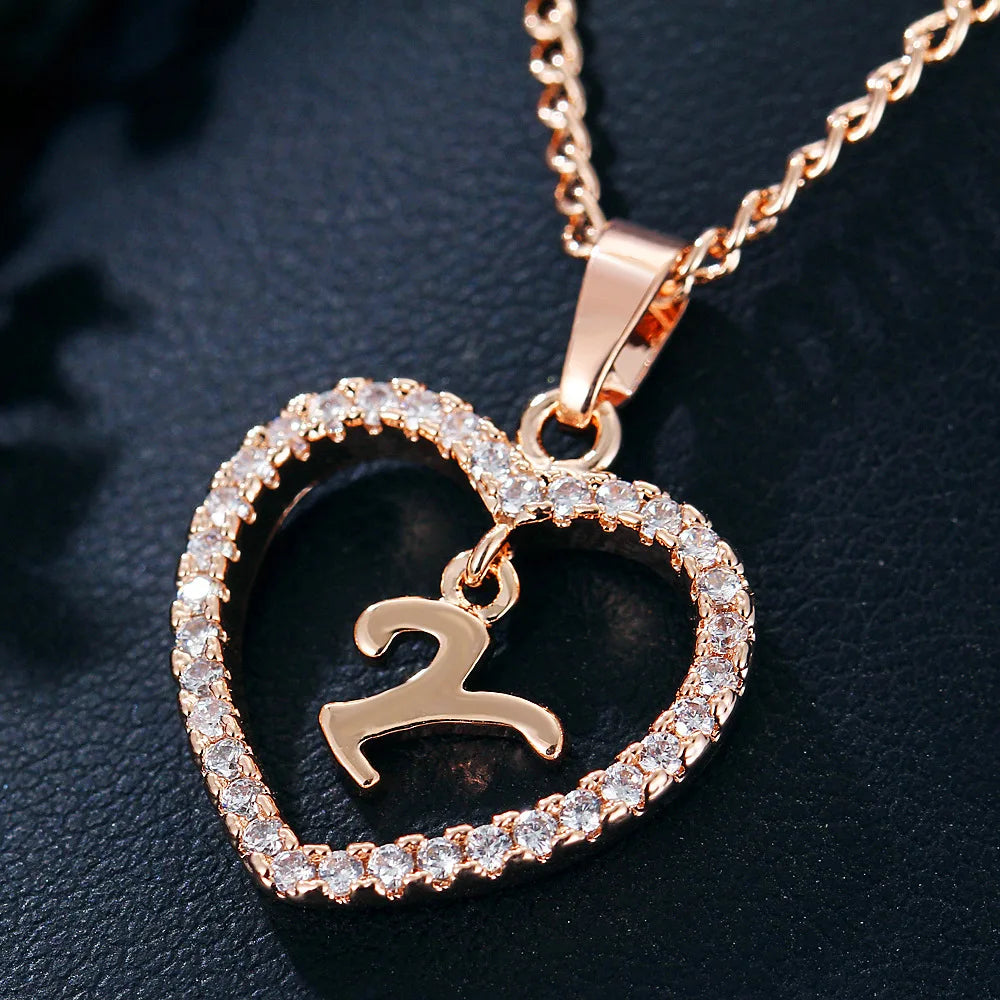Collar de letras 26 letras circÃ³n amor collar joyerÃ­a amor colgante