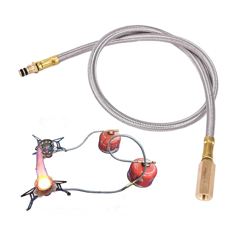Tubo extensible para acampar al aire libre, adaptador de estufa de Gas, quemador, cilindros de propano, tanque de recarga, accesorios de carga de Gas, 37cm