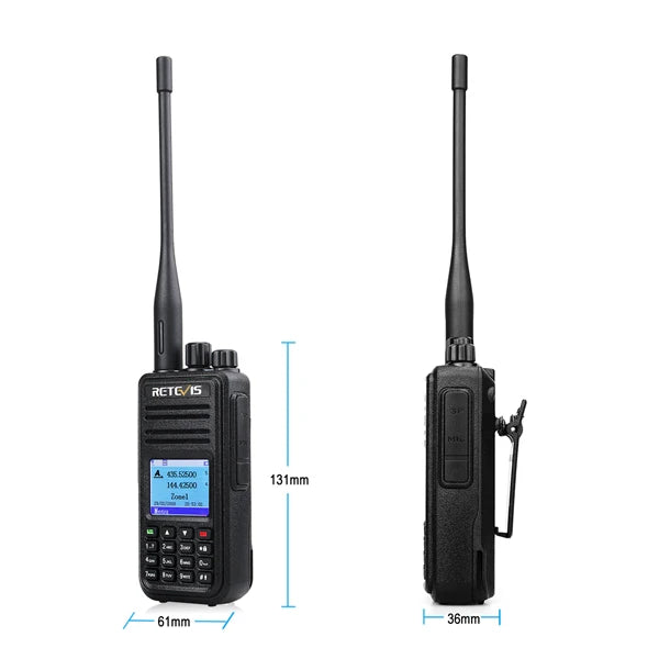 Retevis RT3S DMR walkie talkies de largo alcance radio portátil recargable radio a pilas camping walkie talkie emisora radioaficionado radio emergencia supervivencia profesionales walkie-talkies Cifrado AES256 GPS APRS