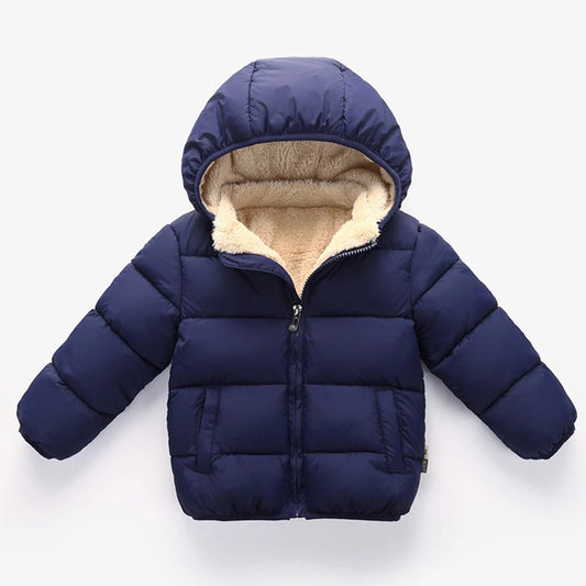 BebÃƒÂ© niÃƒÂ±os abrigos de invierno chaquetas gruesas para los niÃƒÂ±os de la felpa caliente de la ropa exterior para las niÃƒÂ±as de piel con capucha chaqueta de los niÃƒÂ±os traje de nieve