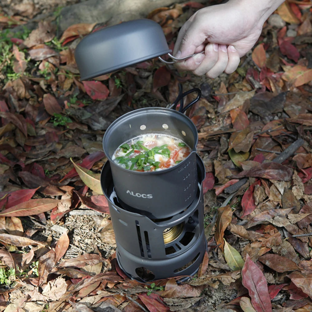 Estufa de Alcohol para exteriores, utensilios de cocina de aleación de aluminio de acero inoxidable para acampar, Picnic, senderismo, barbacoa, herramientas de viaje