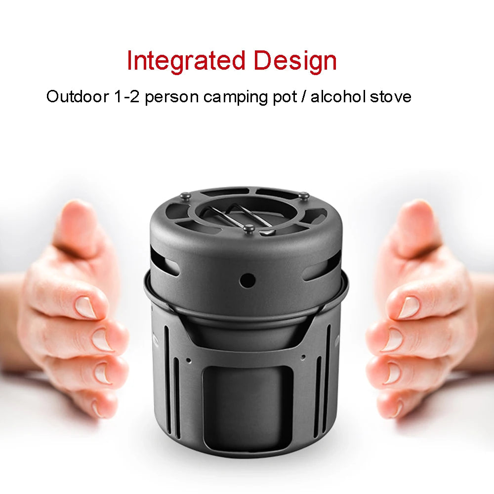 Estufa de Alcohol para exteriores, utensilios de cocina de aleación de aluminio de acero inoxidable para acampar, Picnic, senderismo, barbacoa, herramientas de viaje
