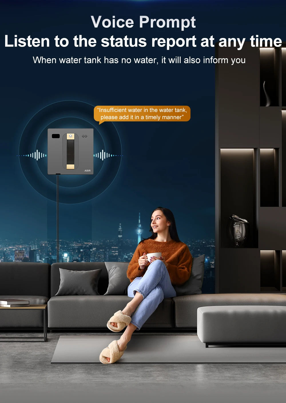 (Código de cupón:HOT888)Robot Limpiador de Ventanas ABIR WD8, Doble Rociado de Agua, Memoria Inteligente, Alta Succión al Vacío, Sensor Láser, Robot de Limpieza de Cristales de Pared en el Hogar, Control por Aplicación