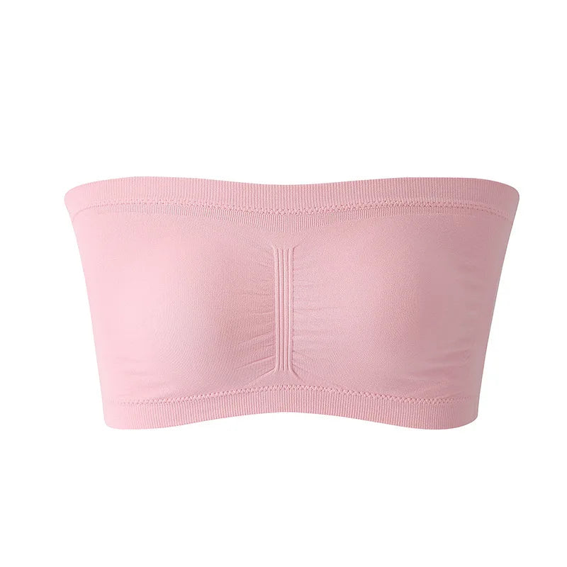 1 Uds. Sujetador de talla grande para mujer, sujetador sin tirantes, cojín fino extraíble para el pecho, sujetador Invisible elástico sin costuras, S-6XL