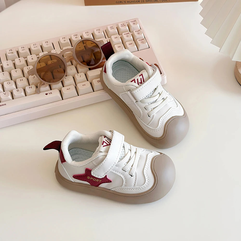 Zapatos deportivos de otoño para niños, zapatillas de deporte de moda para niño y niña, zapatillas ergonómicas de suela blanda para chico, zapatos para niño 2025