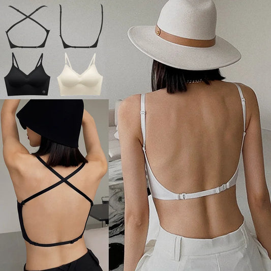 Sujetadores acolchados sin costuras ultrafinos para mujer, ropa interior de seda de hielo, lencería Sexy de pecho pequeño, Push Up, Tops de tubo Sexy, sujetador íntimo