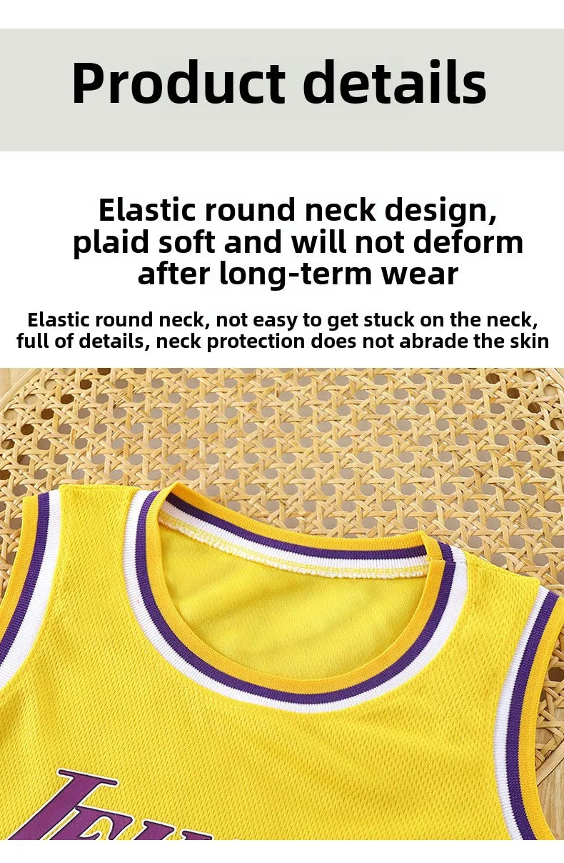 Conjunto de traje de pelota deportiva para niños, traje sin mangas para niños, traje de baloncesto para bebé, chaleco, pantalones cortos, traje de rendimiento, traje deportivo de secado rápido