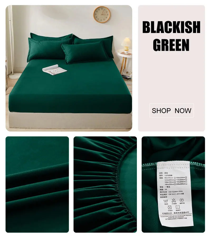 Sábana bajera 100% de algodón con bandas elásticas, fundas de colchón ajustables antideslizantes para cama individual, doble, King y Queen, 140/160/200CM