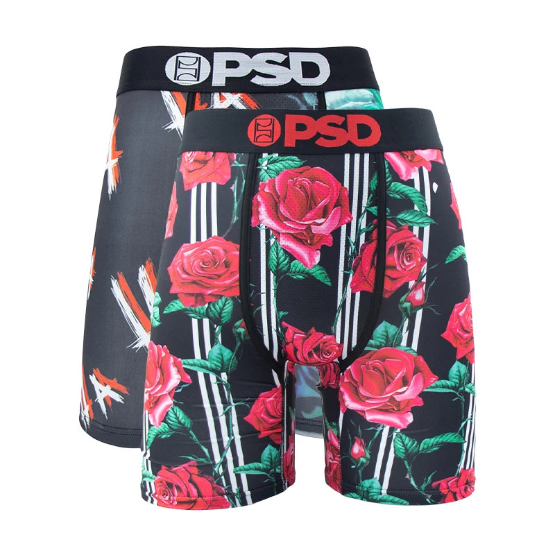 OZPSD, 2 uds., ropa interior para hombre, calzoncillos estampados transpirables para hombre, bragas para hombre de talla grande, Boxershorts sexis para nadar, Boxers para hombre, calzoncillos