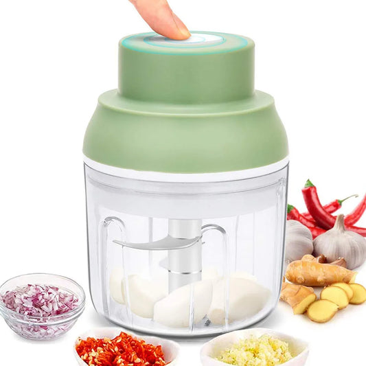 Mini procesador de alimentos con carga USB, potente Motor, triturador de jengibre, licuadora de carne y Chile, picadora, herramientas mezcladores de alimentos de cocina, 100/250ml