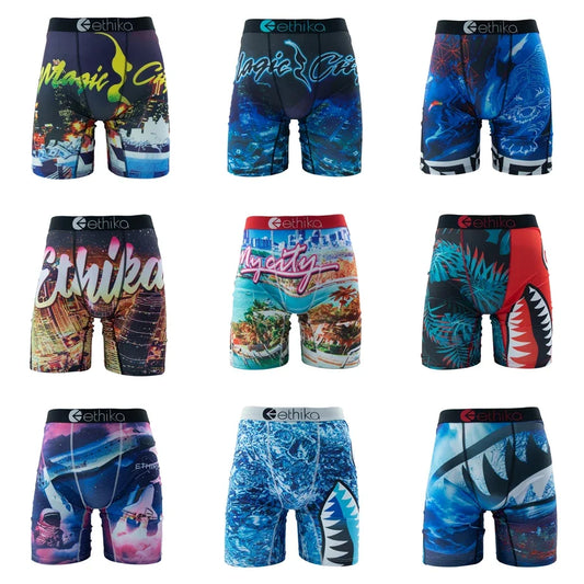 ETHIKA, 1 Uds., ropa interior para hombre, Boxershorts sexis, bañadores transpirables para hombre, calzoncillos de talla grande S-3XL para hombre, calzoncillos de natación, Boxers para hombre
