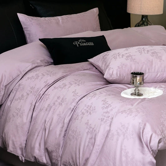 Nuevos juegos de cama de lujo 2025 100% algodón: fibra larga, alta densidad, jacquard satinado, cama de 1,5 m/1,8 m