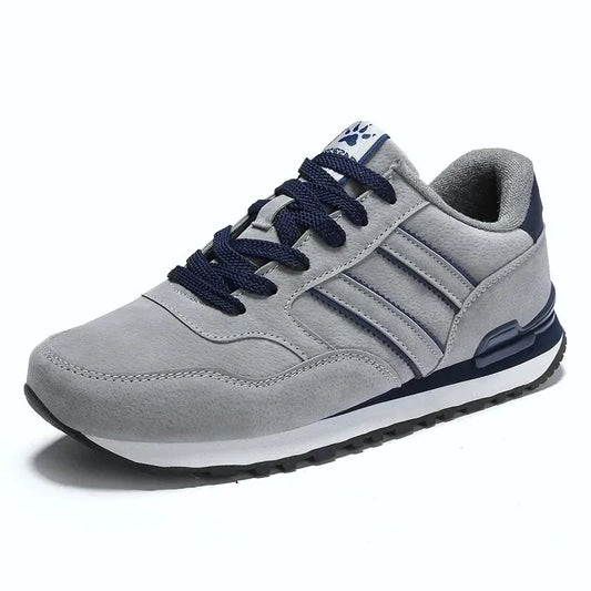 Zapatos informales de cuero Artificial para hombre, zapatos ligeros informales de primavera para hombre, zapatillas planas con cordones, zapatos transpirables para exteriores