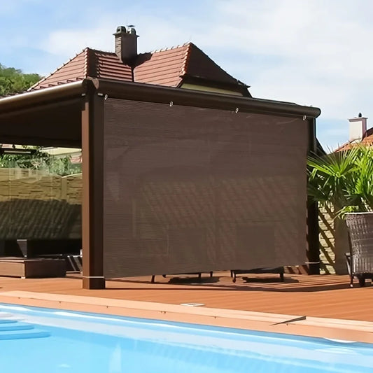 Paño parasol marrón: diseño profesional de protección solar, tasa de barrera ultravioleta al 90%, adecuado para sombrilla de invernadero, pabellón al aire libre, protección para césped, especial para casa de perros y g