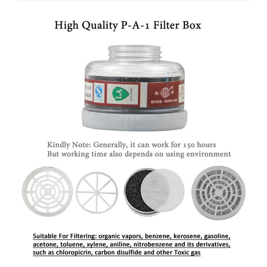 Filtros redondos para mÃƒÂ¡scara de Gas RD40, 40mm, caja de filtrado de carbÃƒÂ³n activado para respirador quÃƒÂ­mico, accesorios de pulverizaciÃƒÂ³n de pintura, 1 Uds.