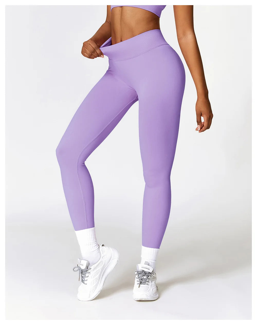 Mallas deportivas con espalda en V para mujer, pantalones atléticos para Fitness, gimnasio, Yoga, mallas con Control de Scrunch, mallas de entrenamiento para ejercicio y correr