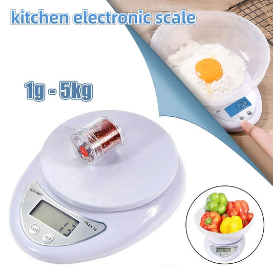 Báscula Digital portátil LED de 5kg/1g, balanza Digital portátil, balanza de alimentos, medición de peso, báscula de cocina, accesorios de cocina