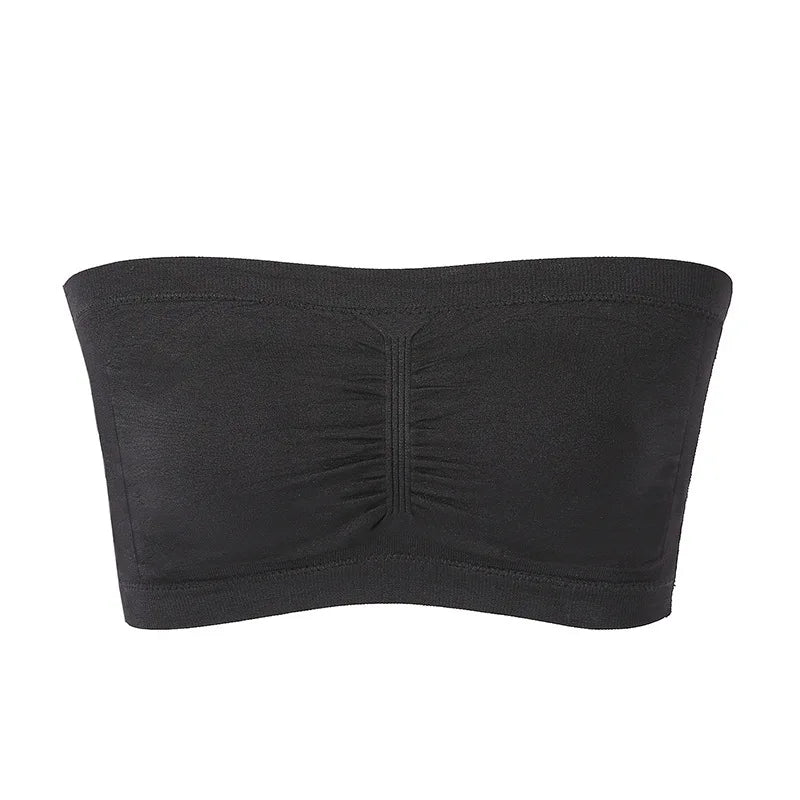 1 Uds. Sujetador de talla grande para mujer, sujetador sin tirantes, cojín fino extraíble para el pecho, sujetador Invisible elástico sin costuras, S-6XL