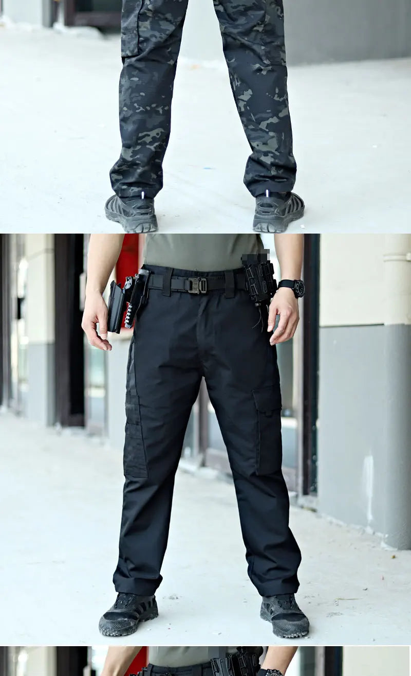 Nuevos pantalones de trabajo tácticos para hombre, pantalones Cargo para exteriores, pantalones impermeables con múltiples bolsillos, ropa de trabajo para exteriores para otoño y primavera, pantalones de senderismo