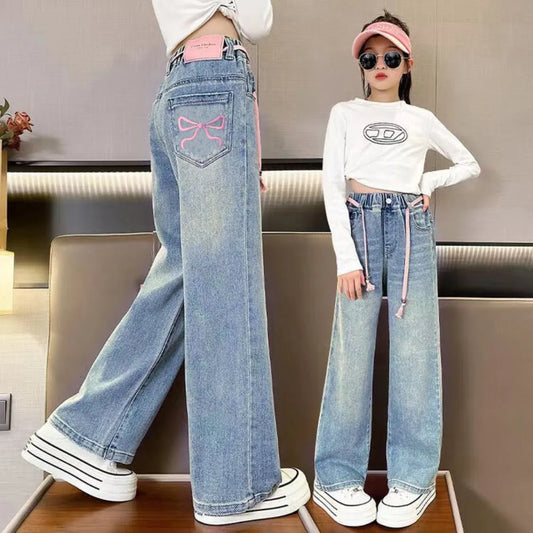 Pantalones de chÃƒÂ¡ndal para adolescentes, moda de otoÃƒÂ±o, ropa de calle informal, ropa de hadas de primavera para niÃƒÂ±os, pantalones para niÃƒÂ±as, ropa para niÃƒÂ±os de pierna ancha