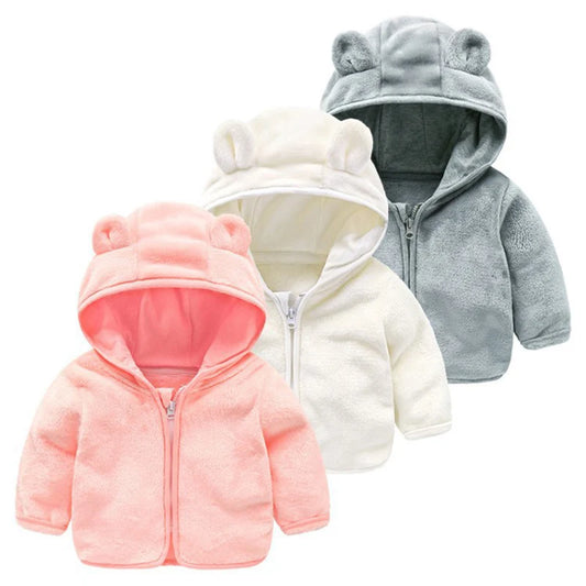 (9 meses-4 años) otoño nuevo abrigo Simple de manga larga de Color sólido para niña, ropa bonita con capucha para niños