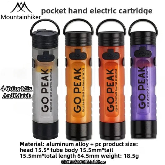 MOUNTAINHIKER-linterna LED con Clip para sombrero de bolsillo, linterna portátil recargable de larga duración con Clip, iluminación ambiental para acampar al aire libre