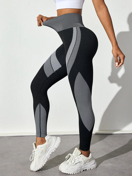 Mallas de Yoga sin costuras para mujer, pantalones de entrenamiento de gimnasio con Control de barriga, cintura alta, suaves, elásticos, transpirables, levantamiento de glúteos