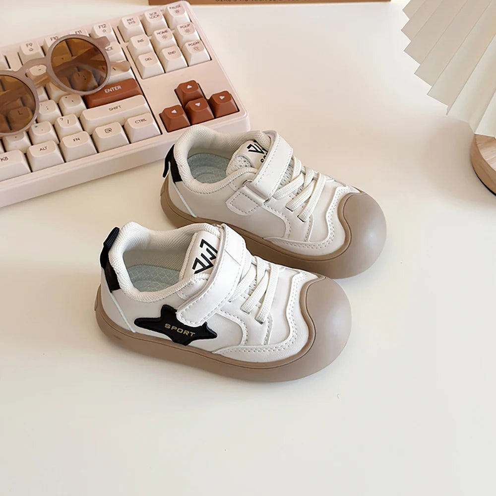 Zapatos deportivos de otoño para niños, zapatillas de deporte de moda para niño y niña, zapatillas ergonómicas de suela blanda para chico, zapatos para niño 2025