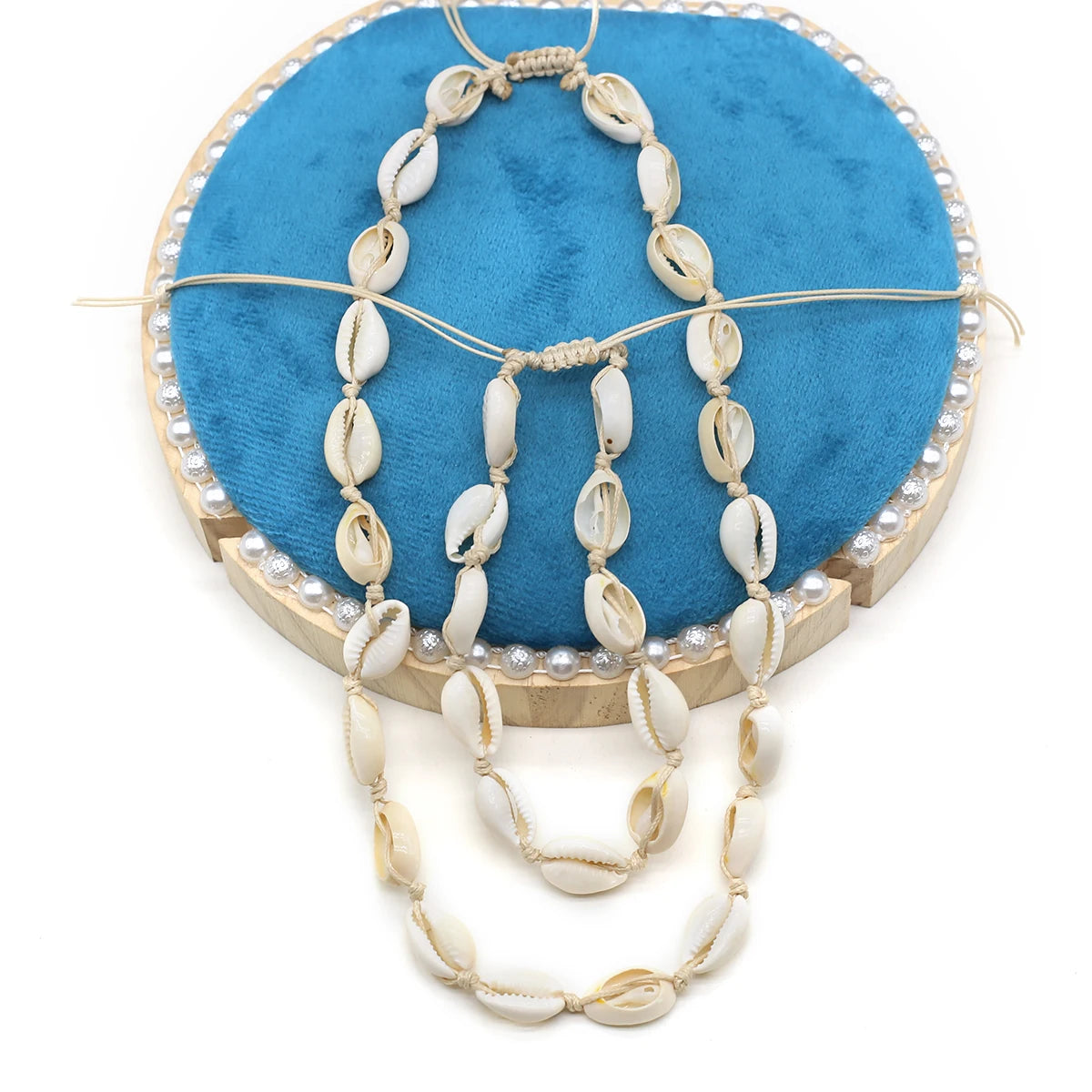 1 Juego de collares y pulseras de cuentas naturales de agua dulce, accesorios de joyería encantadores, decoración navideña de verano, regalos diarios