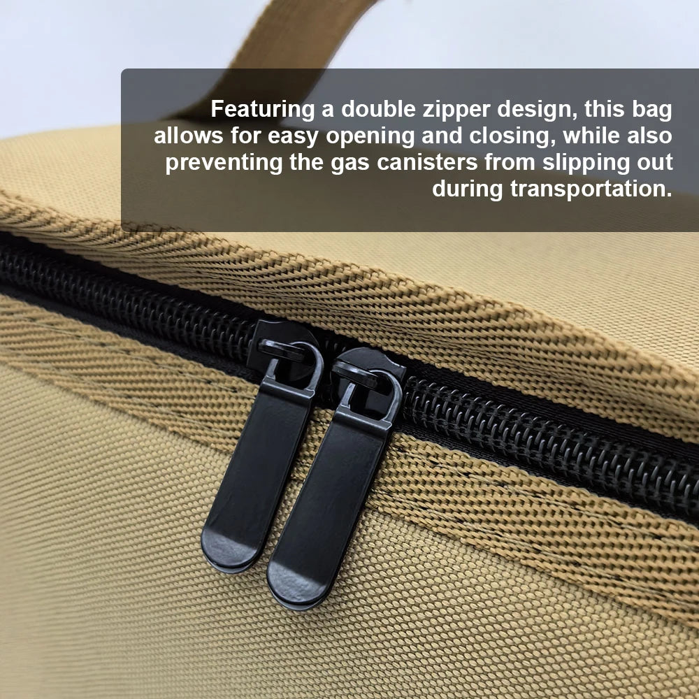 Bolsa de almacenamiento para tanques de Gas para acampar, funda protectora portátil para cilindro de combustible, bolsa de transporte ligera para campamento, anticolisión para cocinar al aire libre