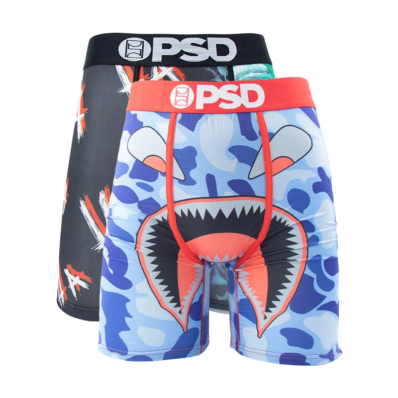 OZPSD, 2 uds., ropa interior para hombre, calzoncillos estampados transpirables para hombre, bragas para hombre de talla grande, Boxershorts sexis para nadar, Boxers para hombre, calzoncillos