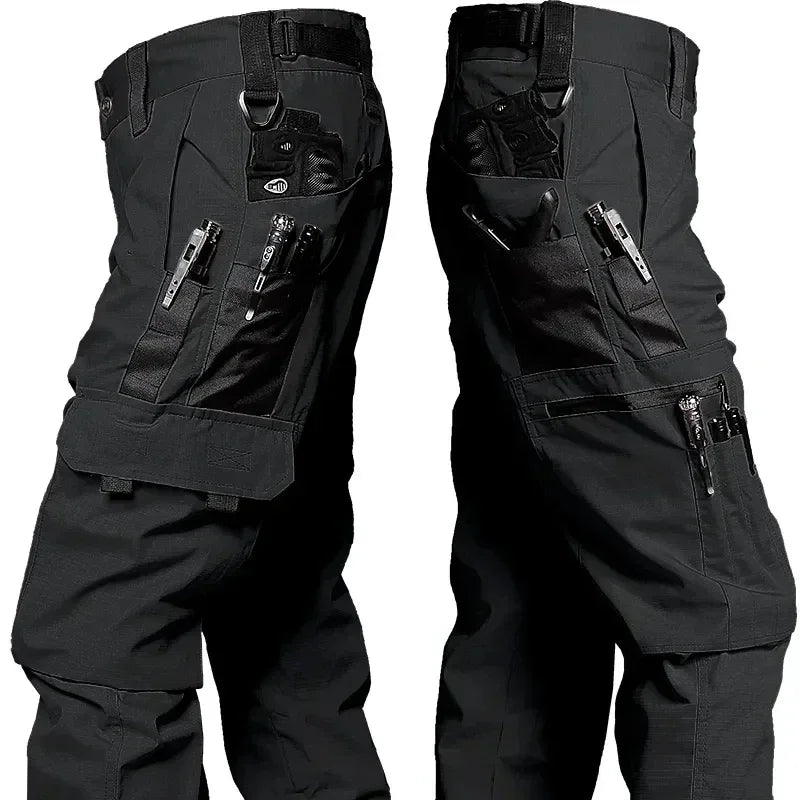 Nuevos pantalones de trabajo tácticos para hombre, pantalones Cargo para exteriores, pantalones impermeables con múltiples bolsillos, ropa de trabajo para exteriores para otoño y primavera, pantalones de senderismo