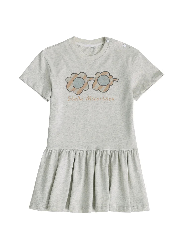 Vestido de verano para niÃƒÂ±as, moda informal para vacaciones, falda para niÃƒÂ±os, vestido de princesa de manga corta de algodÃƒÂ³n para fiesta, comodidad suave